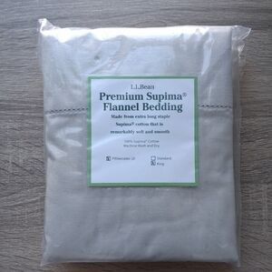 🌷 L.L. Bean Premium Supima Flannel Bedding Pillowcases
